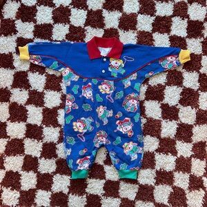Vintage Colorful Western Kids Jumpsuit
